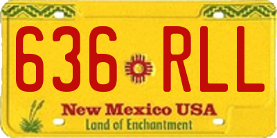 NM license plate 636RLL