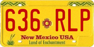NM license plate 636RLP