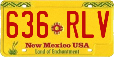 NM license plate 636RLV