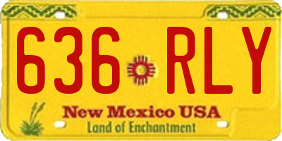 NM license plate 636RLY