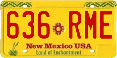 NM license plate 636RME