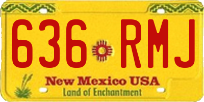 NM license plate 636RMJ