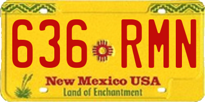 NM license plate 636RMN