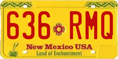 NM license plate 636RMQ