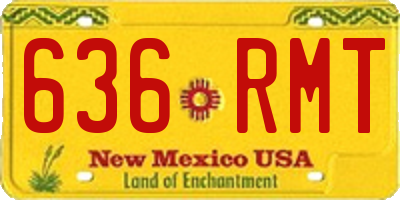 NM license plate 636RMT