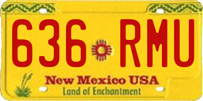 NM license plate 636RMU