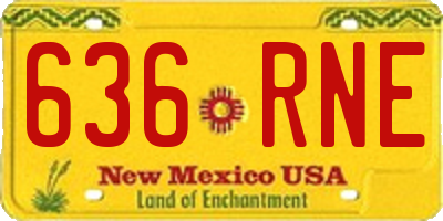 NM license plate 636RNE