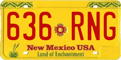 NM license plate 636RNG