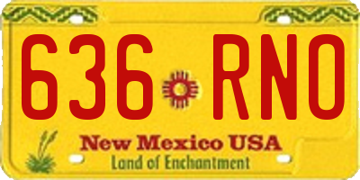 NM license plate 636RNO