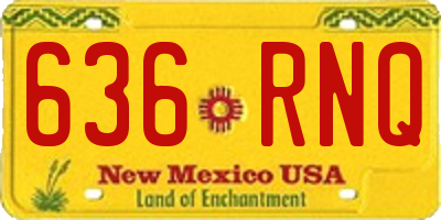 NM license plate 636RNQ