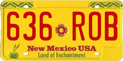 NM license plate 636ROB