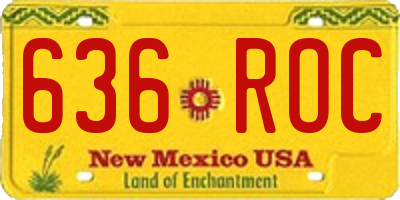 NM license plate 636ROC