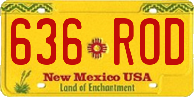 NM license plate 636ROD
