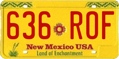 NM license plate 636ROF