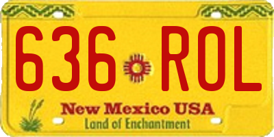 NM license plate 636ROL