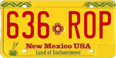 NM license plate 636ROP