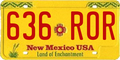 NM license plate 636ROR