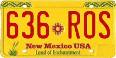 NM license plate 636ROS