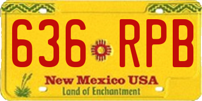 NM license plate 636RPB