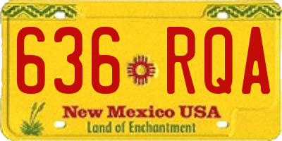 NM license plate 636RQA