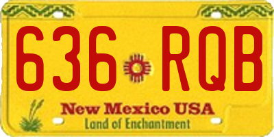 NM license plate 636RQB