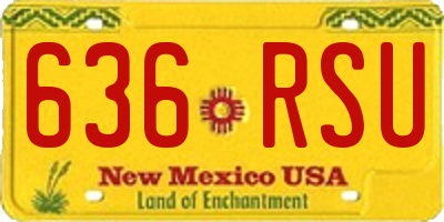 NM license plate 636RSU