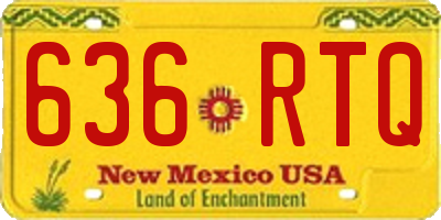 NM license plate 636RTQ