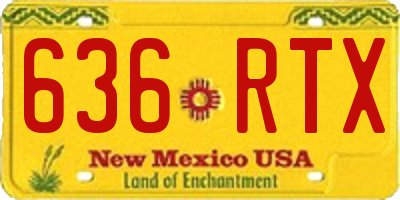 NM license plate 636RTX