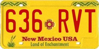 NM license plate 636RVT