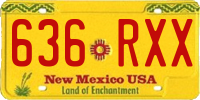 NM license plate 636RXX