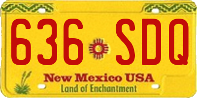 NM license plate 636SDQ