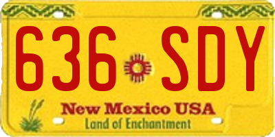 NM license plate 636SDY