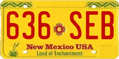 NM license plate 636SEB