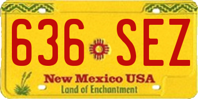 NM license plate 636SEZ