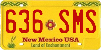 NM license plate 636SMS