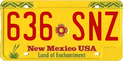 NM license plate 636SNZ