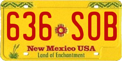 NM license plate 636SOB