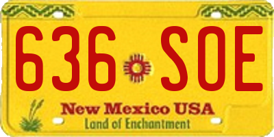 NM license plate 636SOE