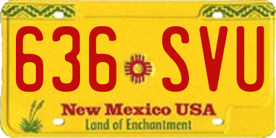 NM license plate 636SVU