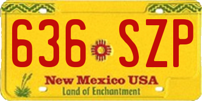 NM license plate 636SZP