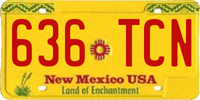 NM license plate 636TCN