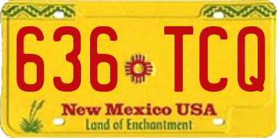 NM license plate 636TCQ