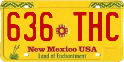 NM license plate 636THC