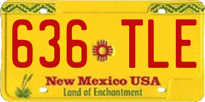 NM license plate 636TLE