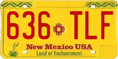 NM license plate 636TLF
