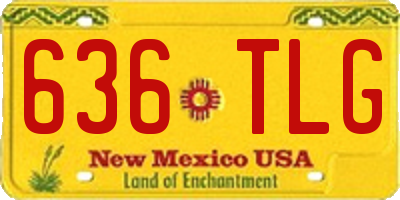 NM license plate 636TLG