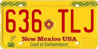 NM license plate 636TLJ