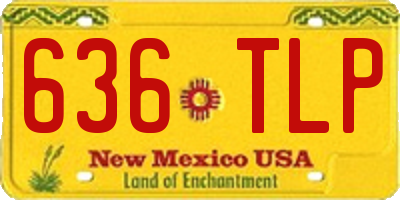 NM license plate 636TLP