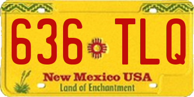 NM license plate 636TLQ