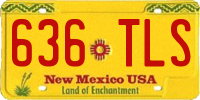 NM license plate 636TLS